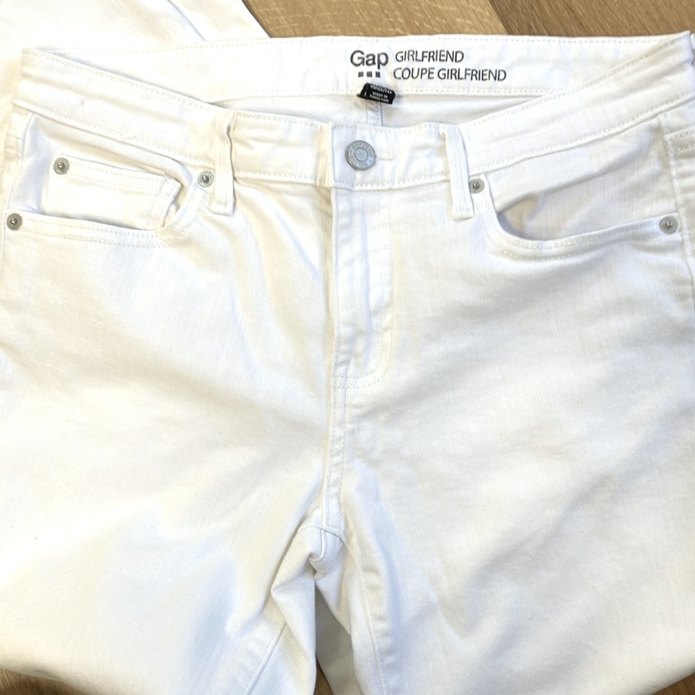 Gap Coupe Girlfriend White Jeans - Sz 6 - Picture 3 of 4